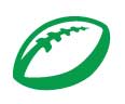green rugby ball icon