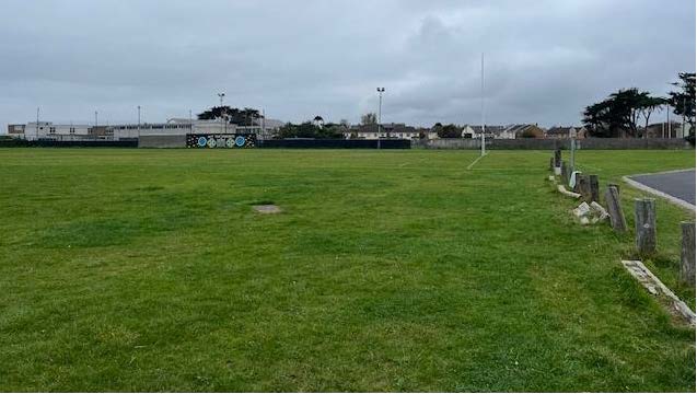 VIew of Suttonians rugby pitches